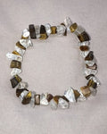 Tigerauge-Bergkristall Splitterarmband