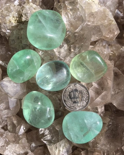 Fluorit Trommelstein