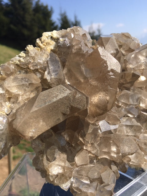 Gwindel Rauchquarz Stufe mit 2 GwindelmGWS 015