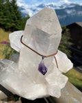 Amethyst Rohspitzen Anhänger klein