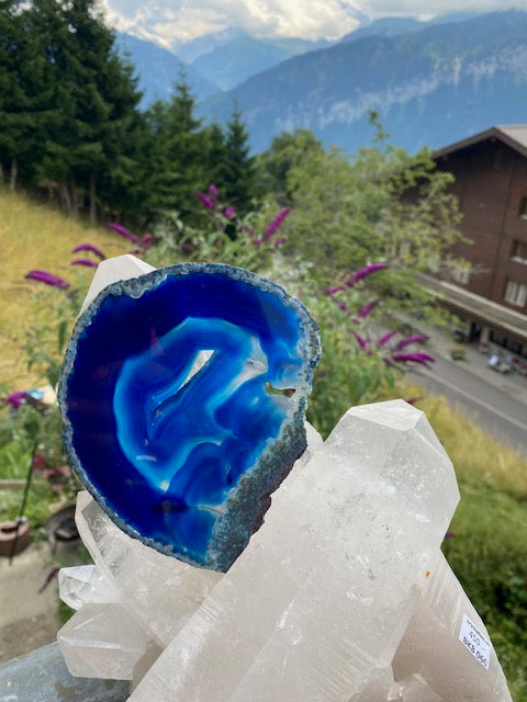 Achatscheibe blau A-008