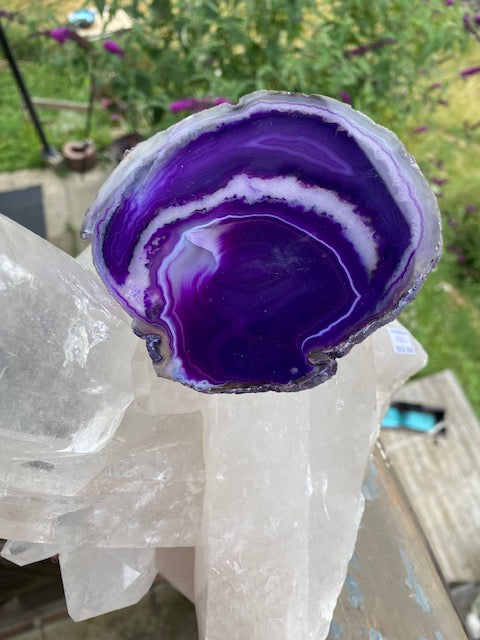 Achatscheibe violett A-13