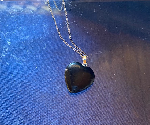 Obsidian Herzanhänger