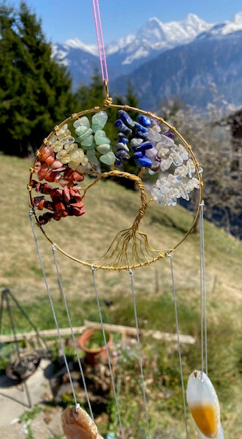 Baum des Lebens -Chakren Windspiel