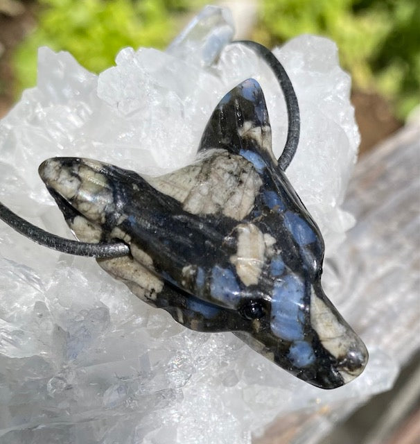 Wolfskopfanhänger Blue Liberty